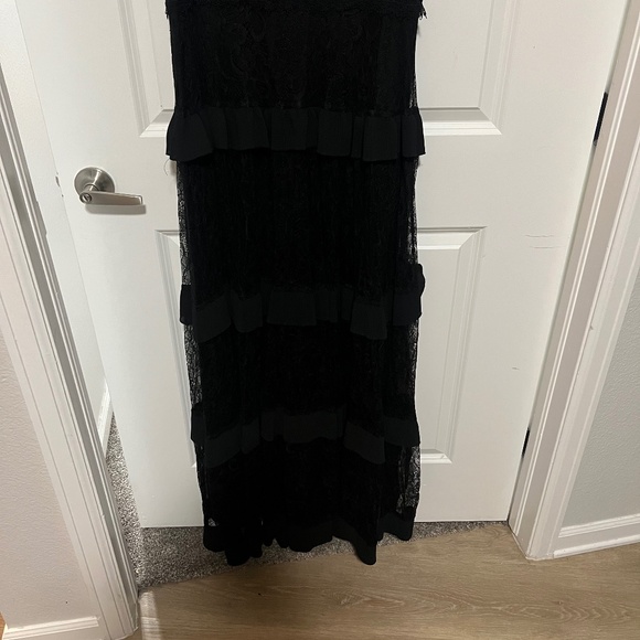 Black floor length wedding guest dress - Picture 2 of 3